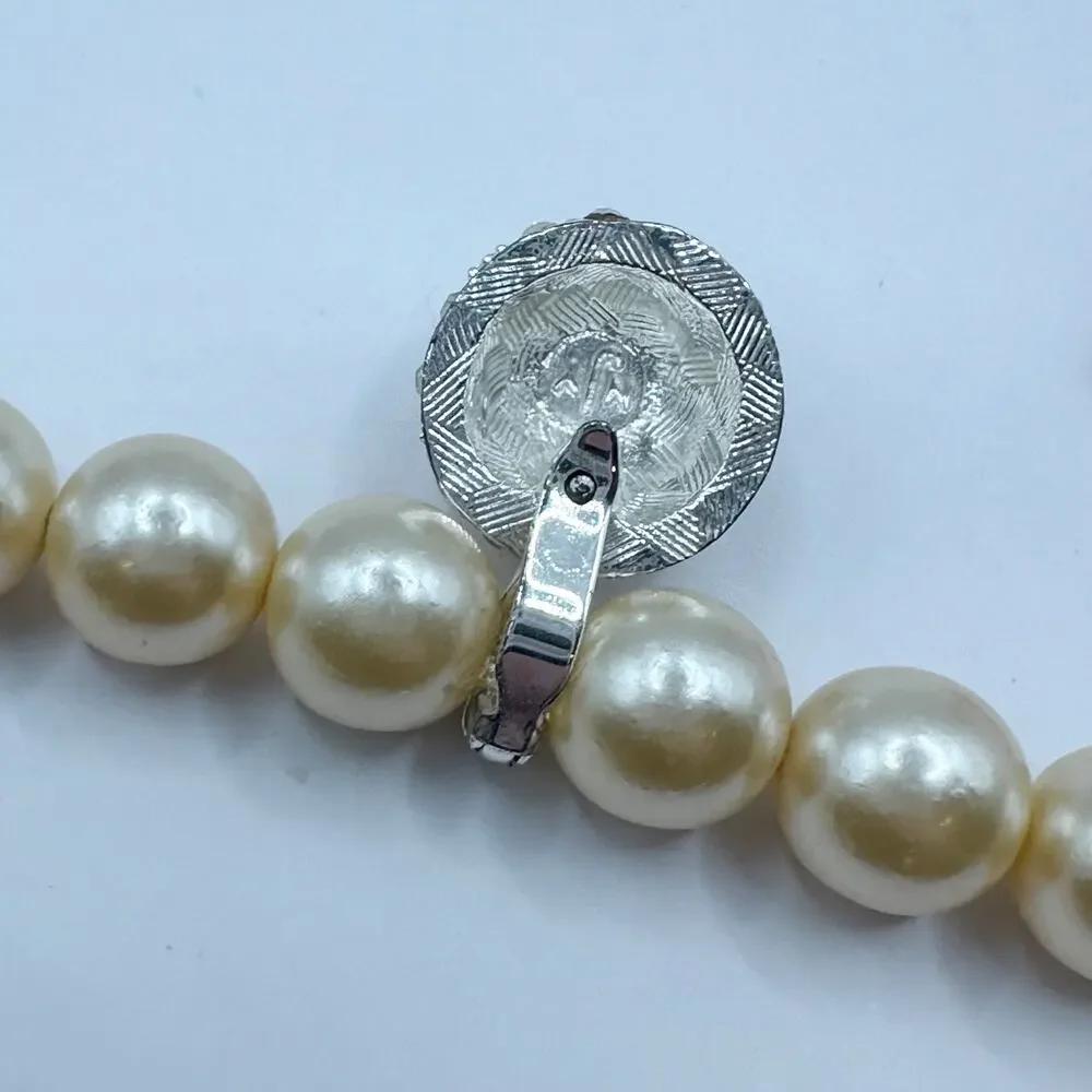Jones New York Necklace Faux Pearl Pendant JNY Costume Jewelry Retro
